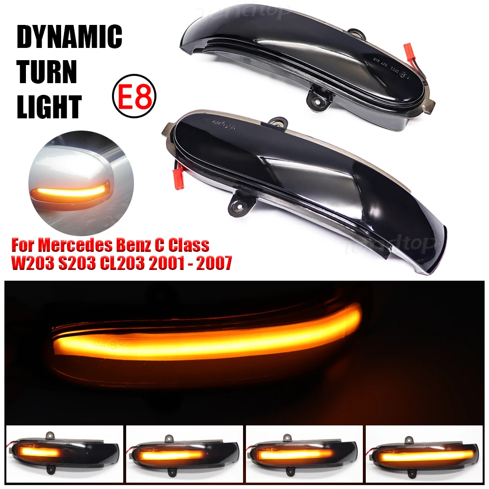 

Светодиодный Динамический указатель поворота для Mercedes Benz C Class W203 S203 CL203 2001 - 2007