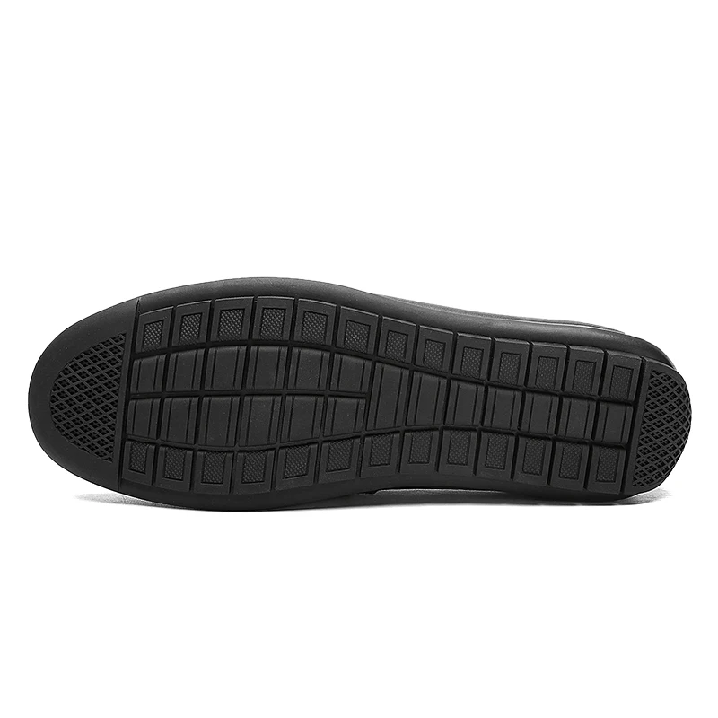 

2020 Genuine Leather Shoes Men Dress Shoes Slip-On Penny Loafers Male Moccasins Flats Soft Breathable Casual Boat Driving Black