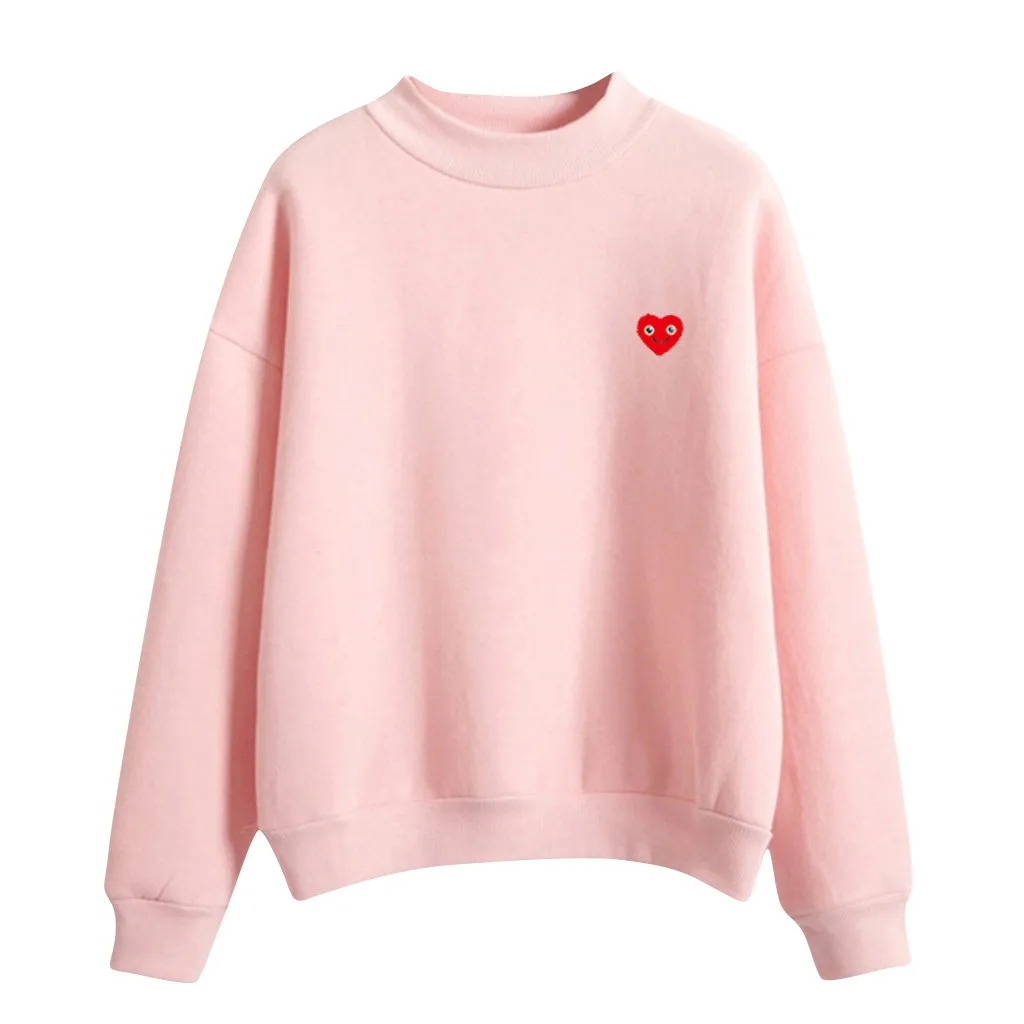 2019 повседневная женская теплая толстовка с вышивкой в виде улыбки круглым