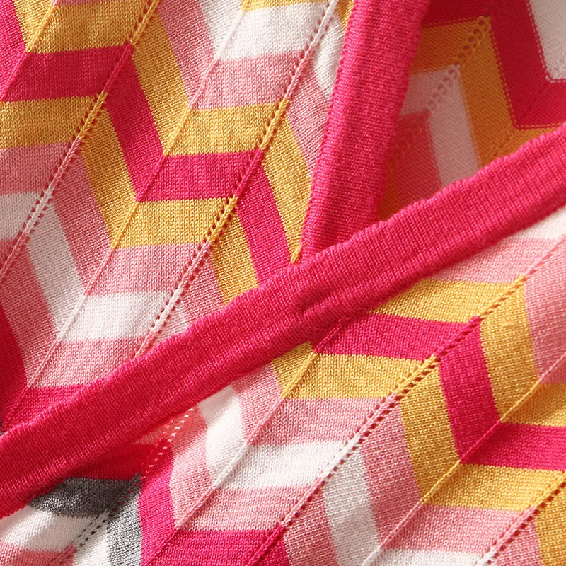 Женское платье в полоску с v образным вырезом Пуловеры Сезон весна лето осень