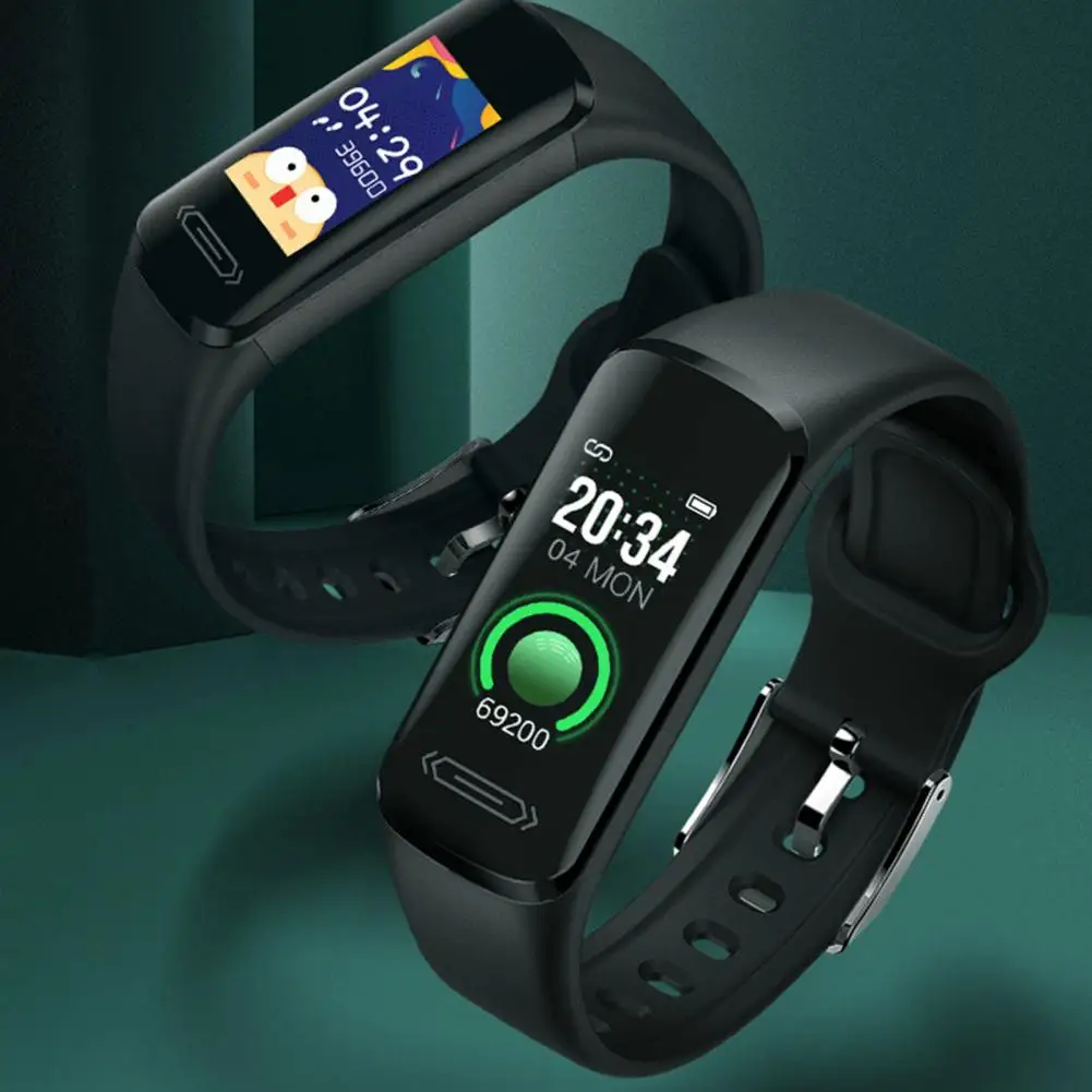 v101 smart watch multifunctional waterproof black thermometer heart rate pressure monitor for adult intelligent wearable device free global shipping