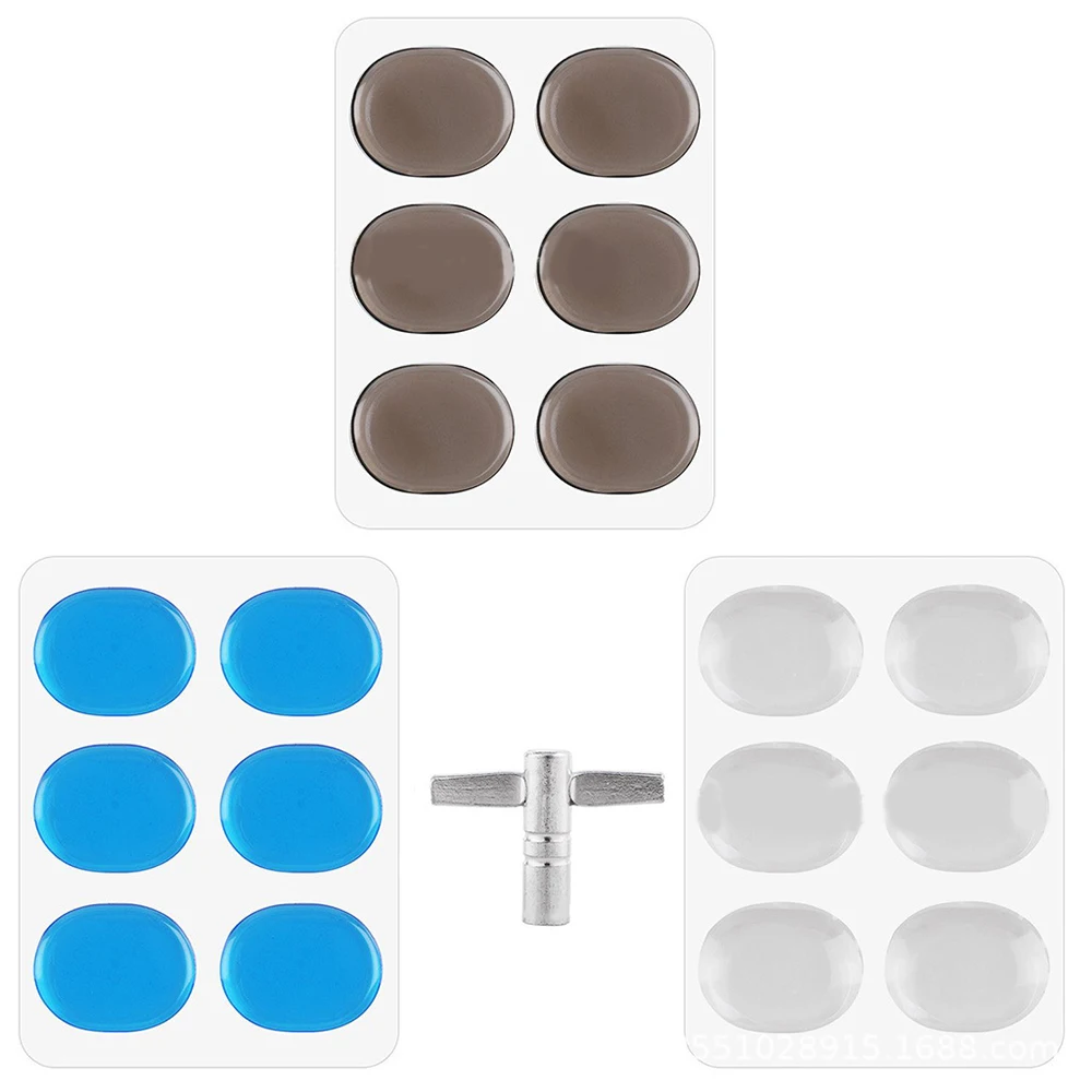 

19pcs/set Snare Drum Mute Pad Drum Damper Gel Pads Snare Tom Drum Muffler Mute Percussion Instrument Accessorie