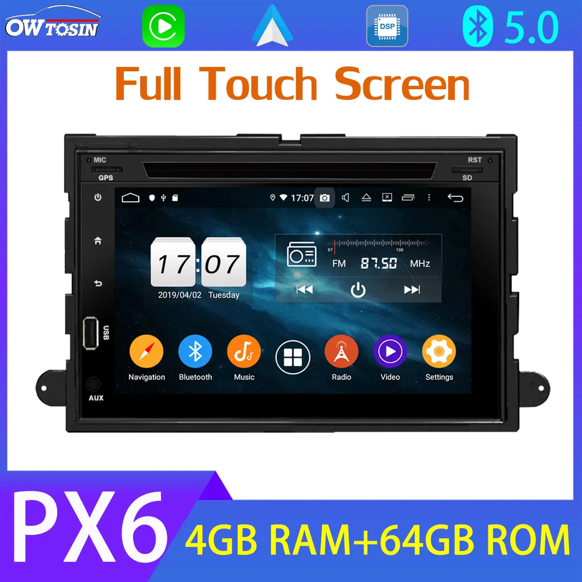 4G LTE Android 10 0 для Ford Fusion Explorer Focus Freestyle PX6 + 64G Bluetooth 5 GPS радио головное устройство Carplay