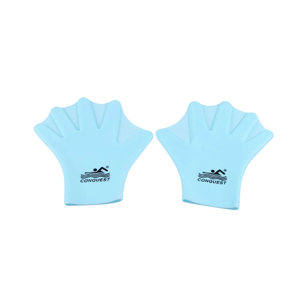 

1pair Webbed Gloves Full Finger Improve Speed Aqua Fit Soft Closed Adults Kids Swimming Training Water Sports Portable Diving