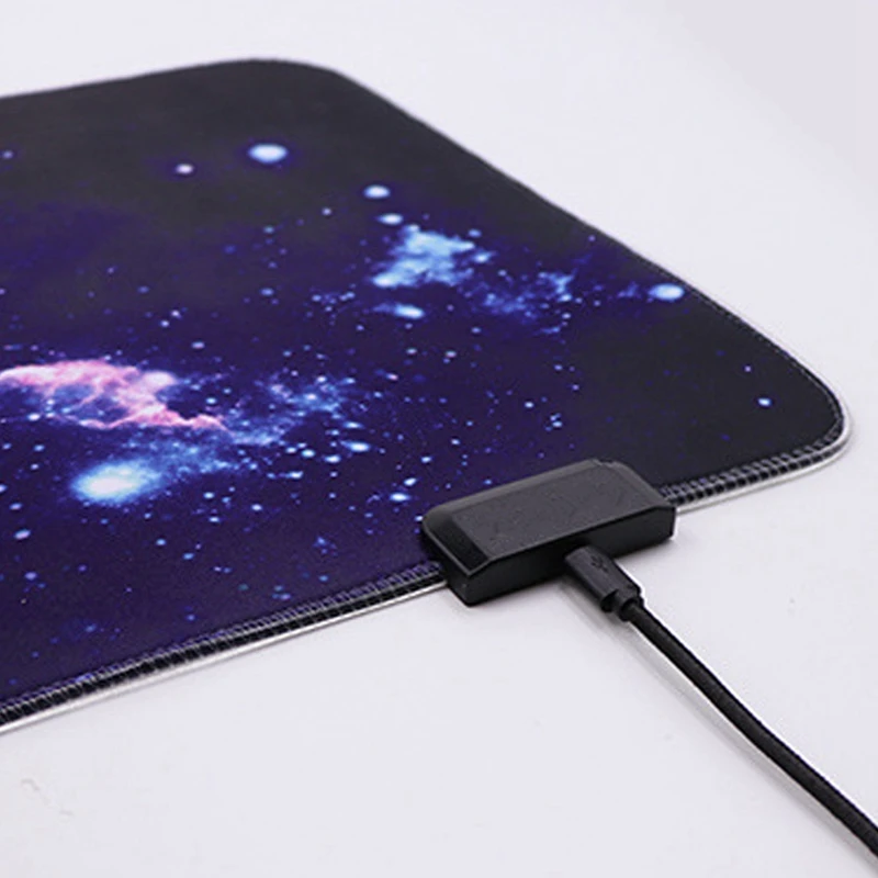 

RGB Compupter Mouse Pad Large Mouse Pad Mouse Pad Gamer with Soft Cloth Surface Non-Slip Waterproof with A USB Cable