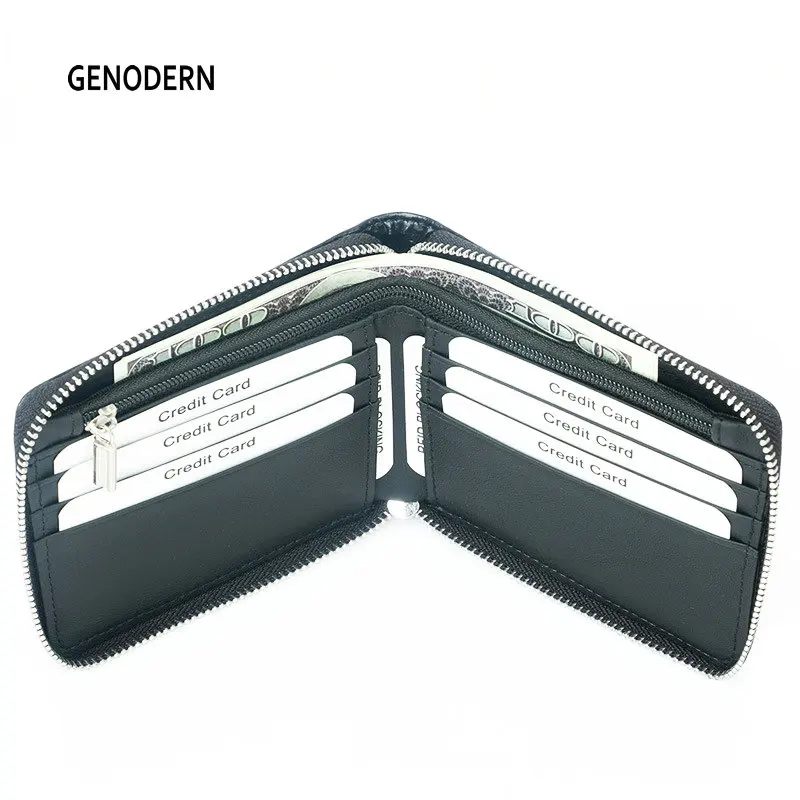 Новый мужской кошелек GENODERN из углеродного волокна с RFID блокировкой Европейская и