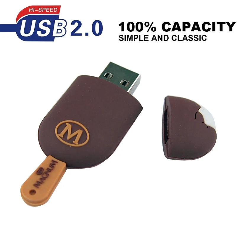 Дешевый usb накопитель Mini Ice cream USB флеш 128 Мб 32 ГБ 64 ГБ|USB флэш-накопители| |