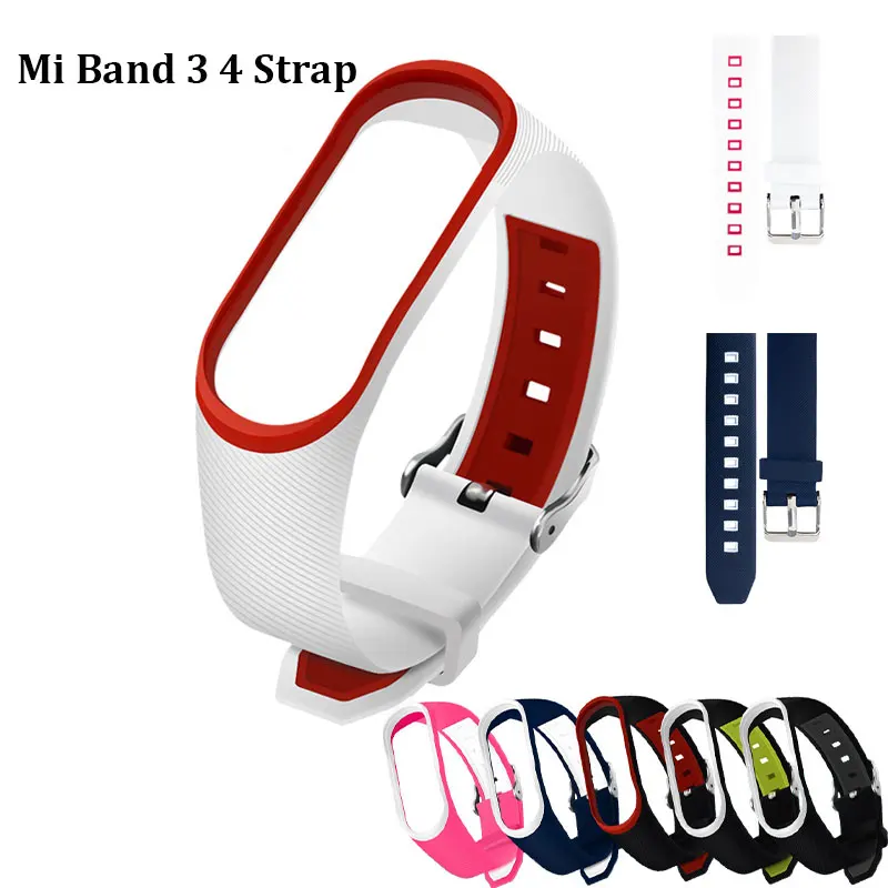 Мягкий силиконовый ремешок на запястье для Xiaomi Mi Band 3 4 Miband аксессуары pulsera correa mi