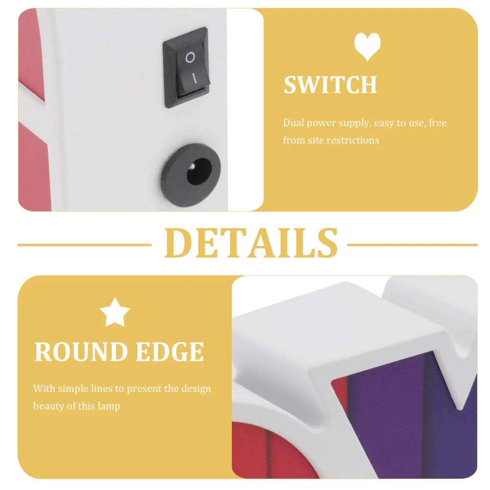 

1pc Proposal Lamp Decorative Light Wedding Party Layout for Decor (Colorful)