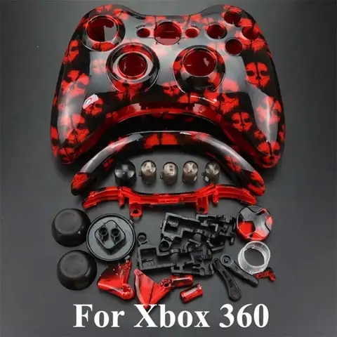 Беспроводной игровой контроллер JCD, жесткий рандомный Камуфляжный защитный чехол для геймпада, полный комплект с кнопками, аналоговые бамперы для XBox 360