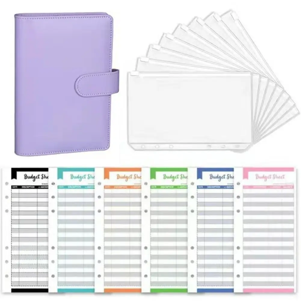 

A6 Блокнот макарон, блокнот с наличными, бюджетными сумками, заполненная бумажная наклейка