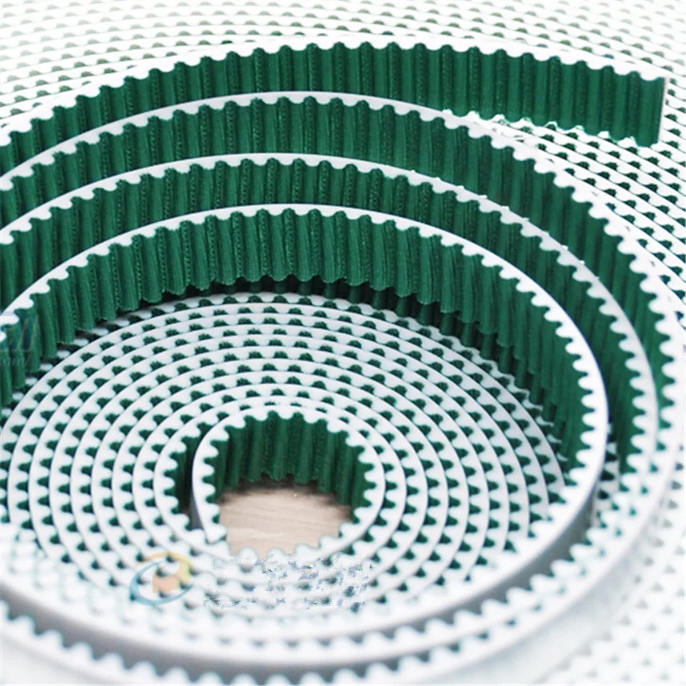 

1Meter Open Timing Belt With Steel Core Polyurethane Timing Belt Tooth Surface With Green 3M 8M Width 10/15/20/25/30mm
