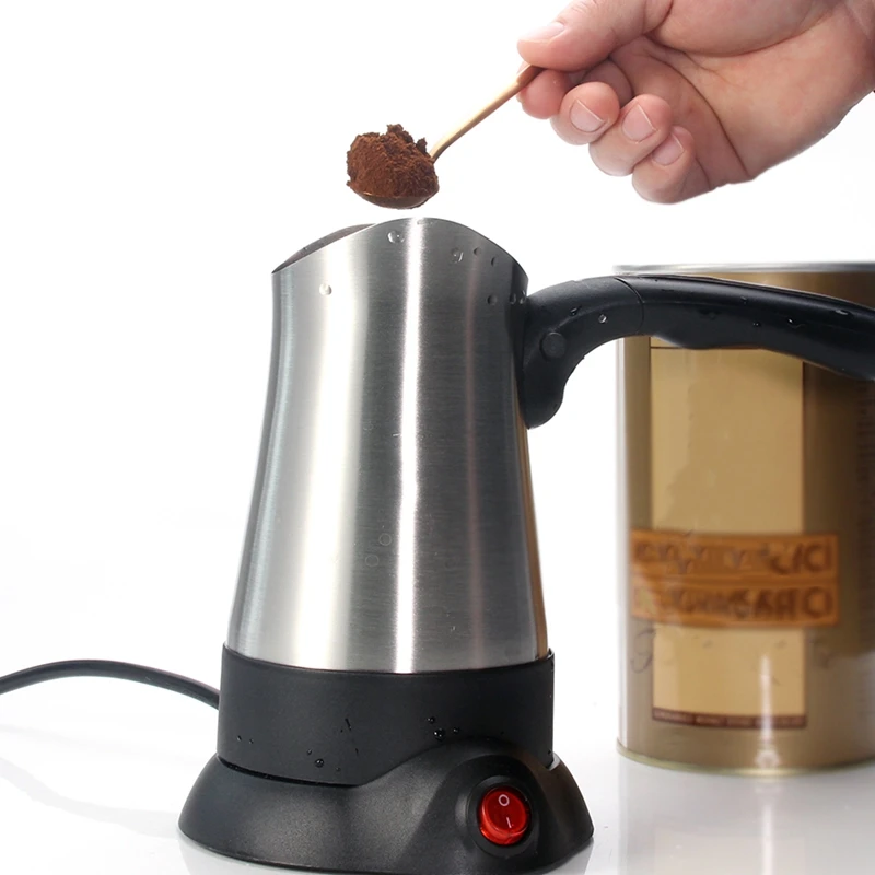 Электрическая Турецкая кофеварка портативная кофейница из нержавеющей стали