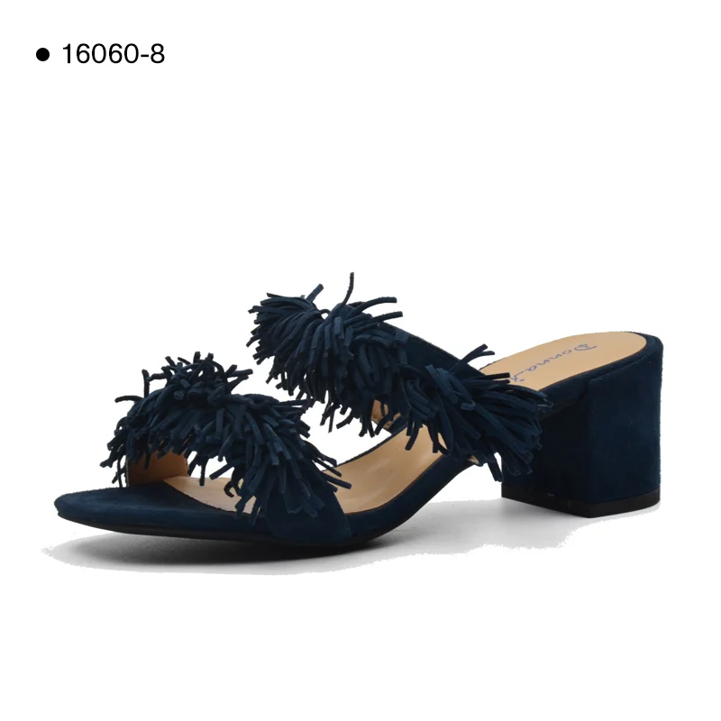Blue Donna-in/распродажа; Шлепанцы из натуральной кожи; женская летняя обувь; Уличная обувь на плоской подошве; женская обувь на платформе; пляжные вьетнамки; сандалии - Цвет: Blue