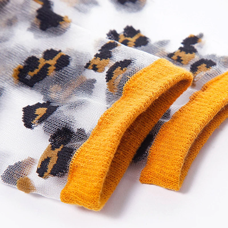 Популярные леопардовые дышащие летние тонкие носки женские модные популярные