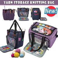 portable knitting bag wool crochet storage bags sewing needles organizer sewing supplies storage bags