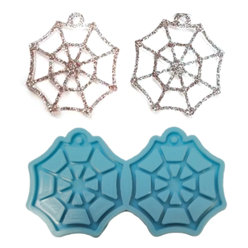 

Crystal Epoxy Resin Mold Spiderweb Shape Earrings Dangler Casting Silicone Mould DIY Crafts Jewelry Pendant Making Tools