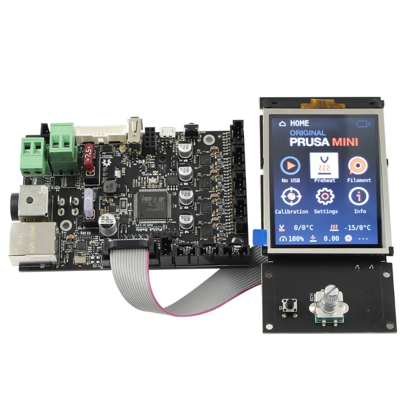 

Clone Prusa Buddy Control Board Mainboard Integrated TMC2209 Driver + Mini LCD32 Screen For 3D Printer Parts