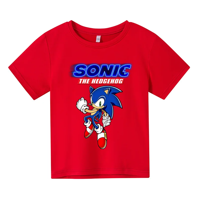 

Baby Cartoon T-Shirt Hedgehog Print Casual T-Shirt Tops Girls Boys Street Clothing Children Summer Cotton T-Shirt Tops
