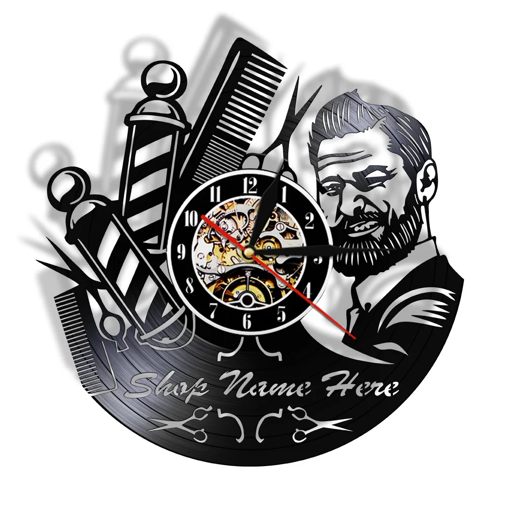 Настенные часы для парикмахерских виниловые настенные парикмахерские