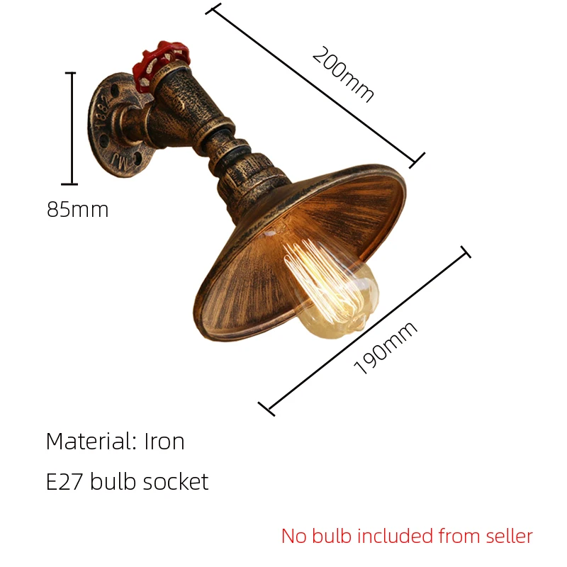 Винтажные лампы в стиле лофт настенные светильники ретро для водопроводной
