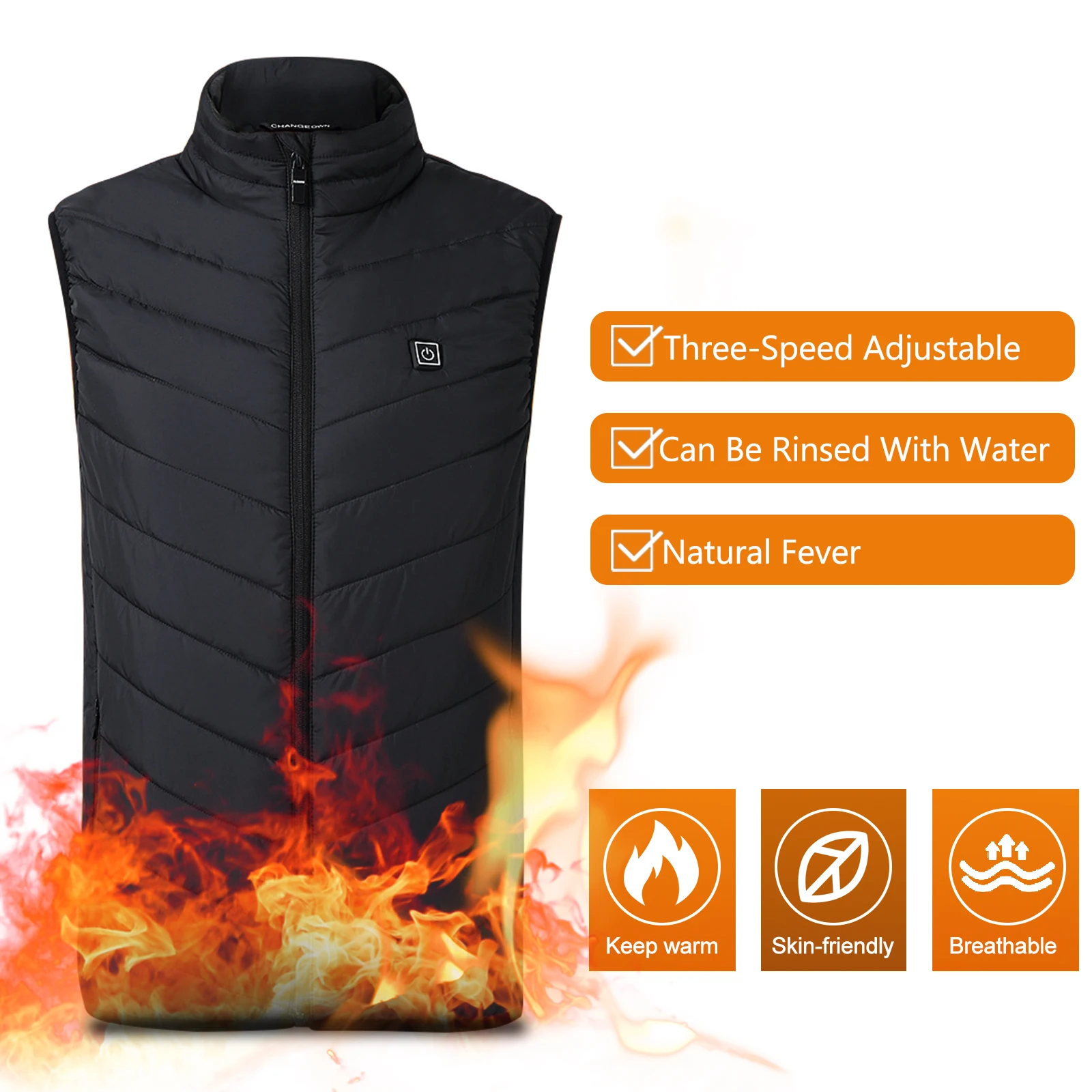 

Outdoor USB Smart Heating Coat Vest Winter Warm Heated Jacket Flexible Electric Thermal Clothing Camping Skiing Hiking Clothes