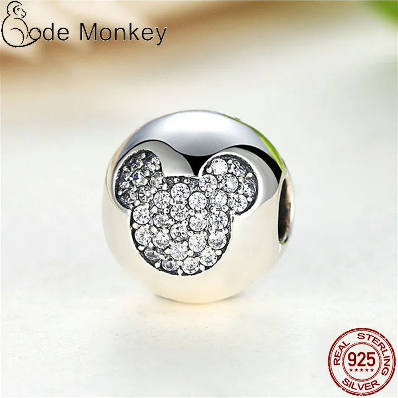 CodeMonkey 2020 New MIKY Ear Beads Fit Original Charms Bracelet 100% Real Sterling Silver Pendant For Women DIY Jewelry CMS1524 | Украшения