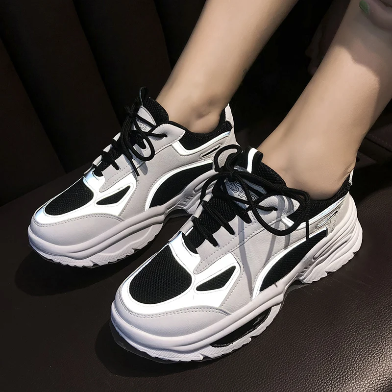 High Quality Trainers Platform 6CM Sneakers Women Shoes Breathable Outdoor Sports Running Chunky Plus Size 35-42 | Спорт и