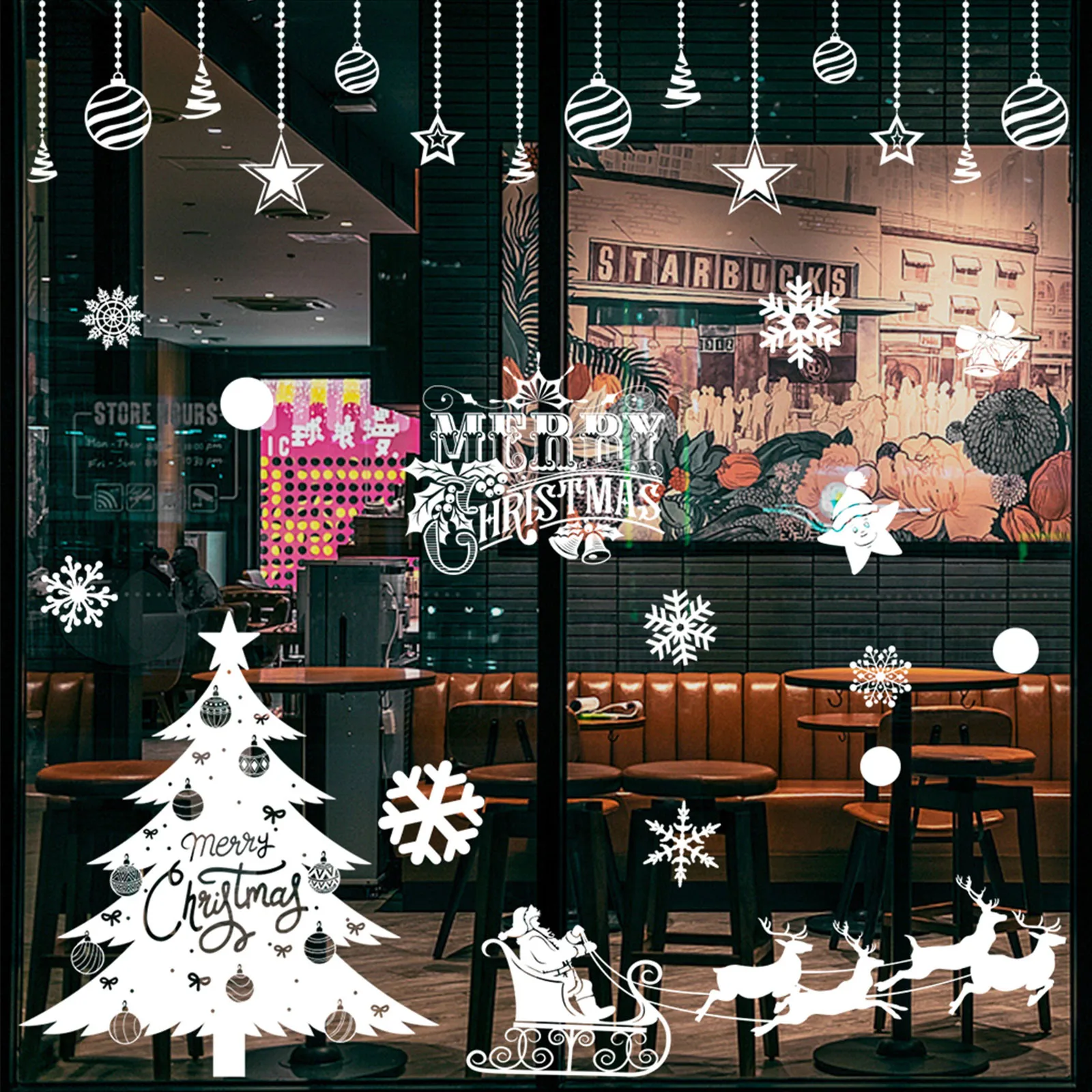 2 шт. Электростатическая наклейка для стекол и окон | Дом сад