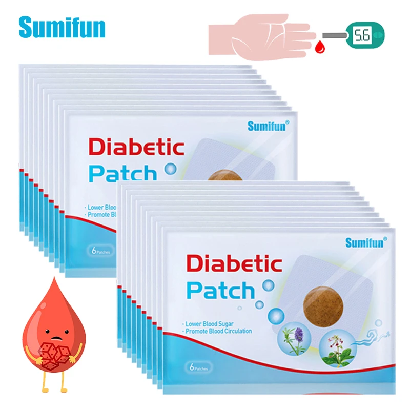 120 шт. диабетические травяные патчи для снижения уровня сахара в крови|Пластыри