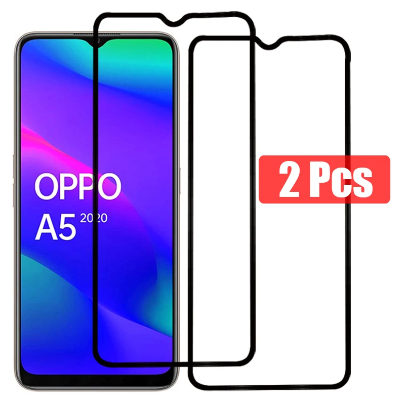 

2 Pcs Protective Glass For OPPO A9 2020 Tempered Glass For OPPO A5 2020 Screen Protector OPPOA5 OPPOA9 Black Front Film 6.5 inch