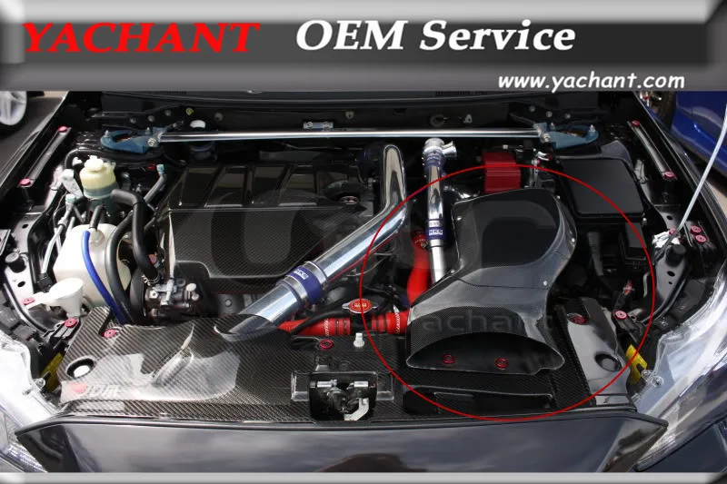 Воздухозаборник из углеродного волокна подходит для 08 13 Mitsubishi Lancer Evolution X EVO 10 H KAISAI