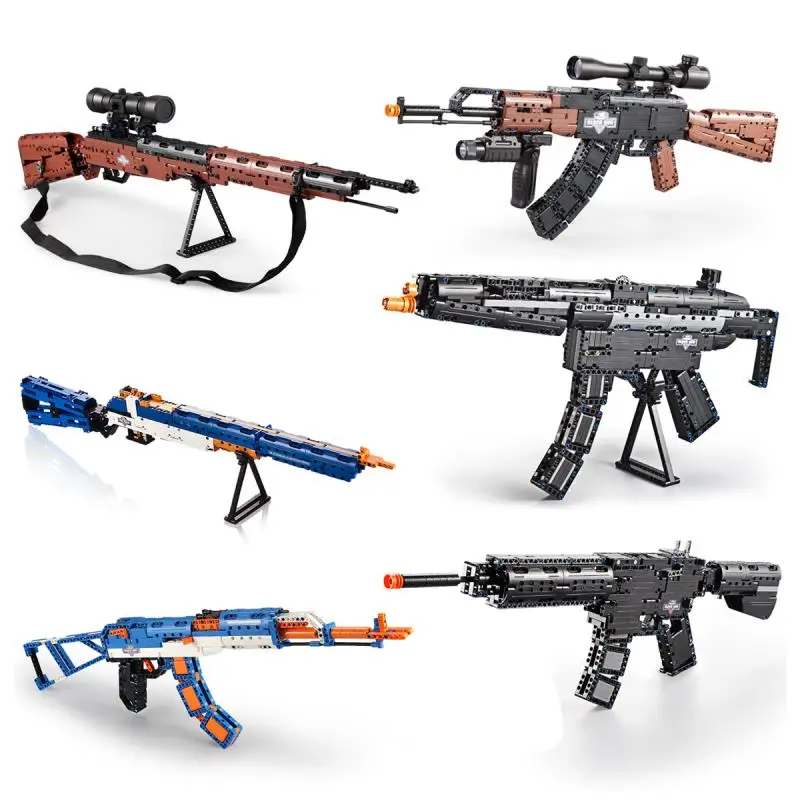 Модель оружия Када Военная серия AK47 модель 98K строительные блоки сделай сам