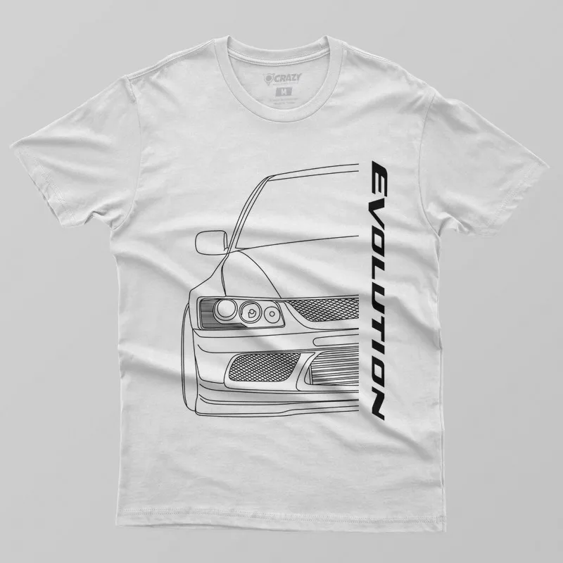 Мужская футболка Mitsubishi Evolution Contour|Мужские футболки| |