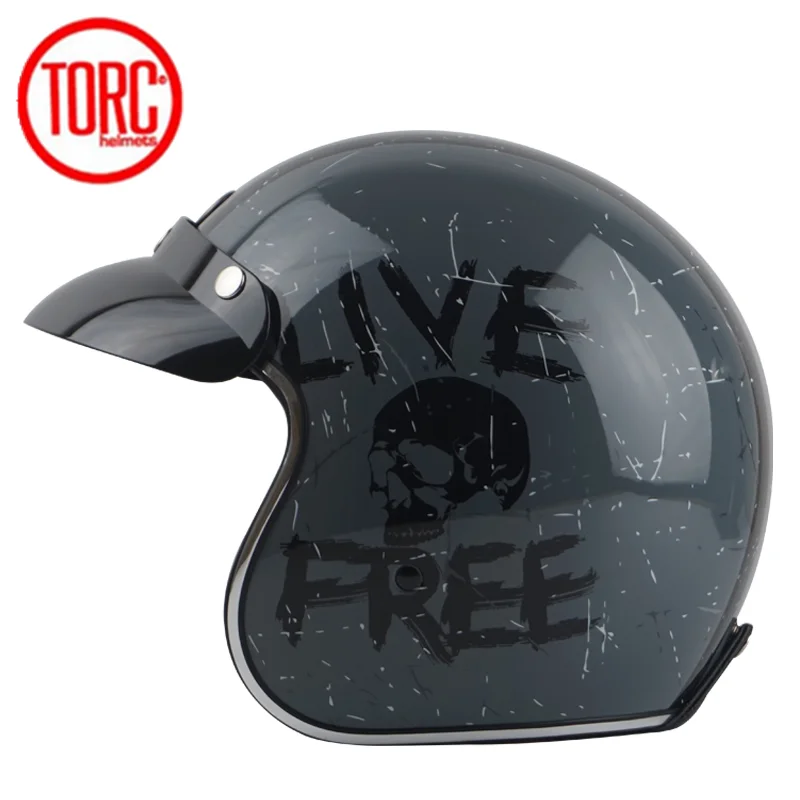 Винтажные шлемы TORC casco capacete T57 мотоциклетные для кафе скутера 3/4 Ретро шлем с