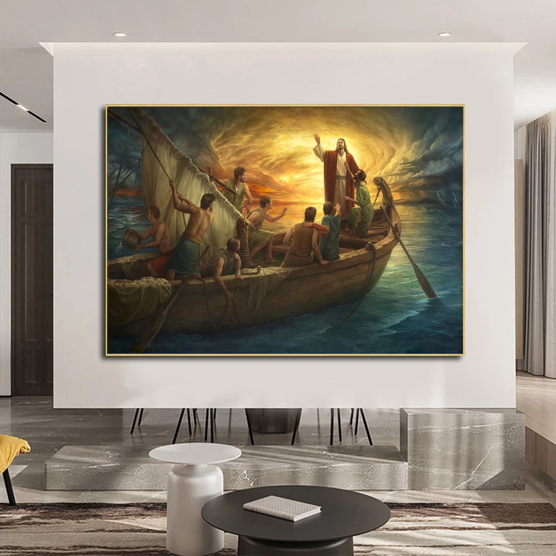 

Jesus Christ God From Fear To Faith Canvas Painting Wall Art Posters and Prints Picture for Living Room Hotel Home Decoration