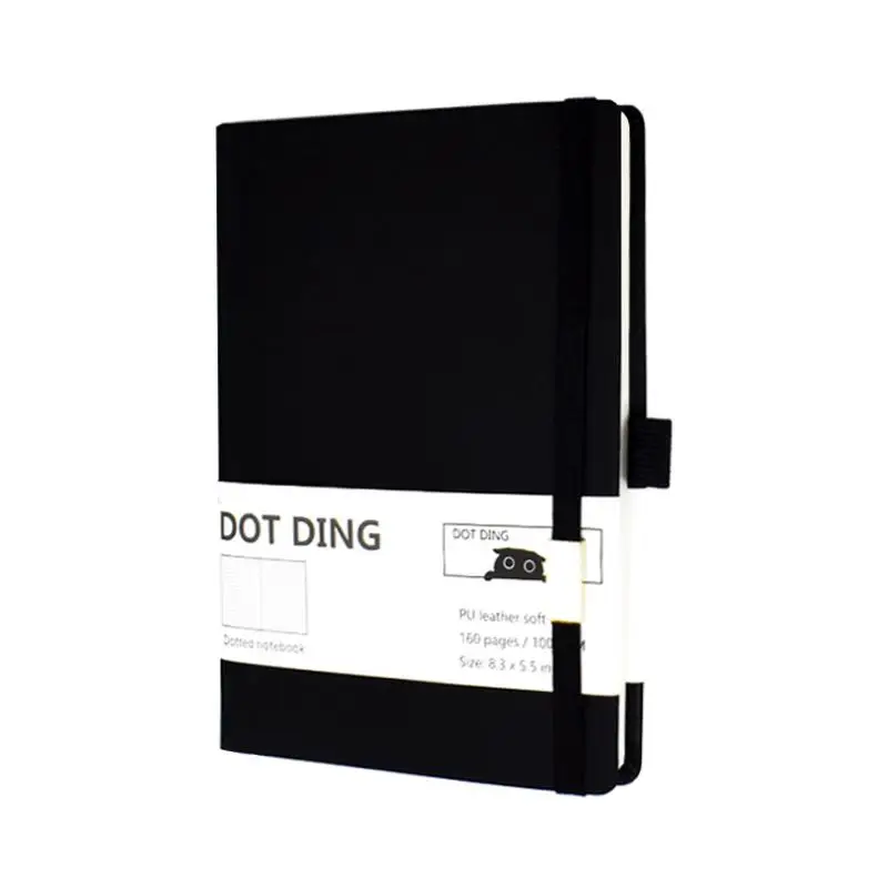 Notebook Dotted Journal Paper A5 Leather Softcover 160 Pages Ivory White 100 GSM Handmade Diary Note Pad F | Канцтовары для офиса