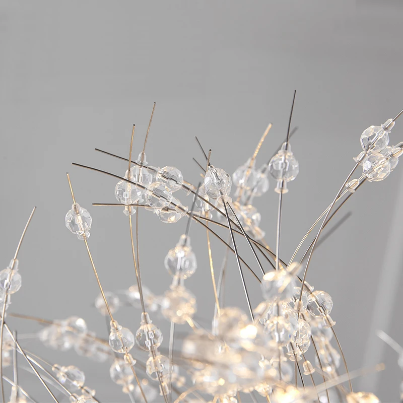 Candelabros nórdicos de copos de nieve, luces LED de diseño de arte, elegantes, de lujo, para decorar el hogar, sala de estar y comedor