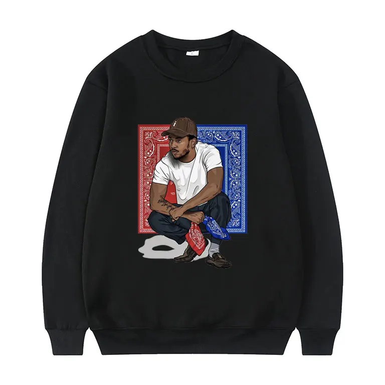 

Rapper Kendrick Lamar Harajuku Print Pullover Men Fashion Casual Sweatshirt Hip Hop Harajuku Pullovers Oversize Women Sportswear