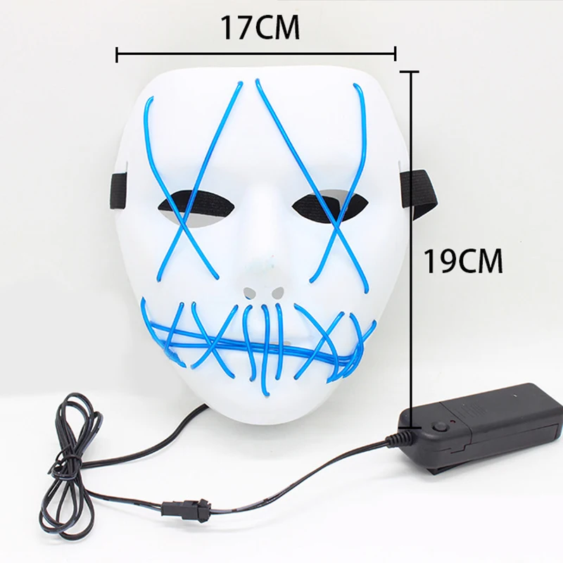 Лидер продаж EL холодный светильник маска светодиодный светящаяся с 3 в