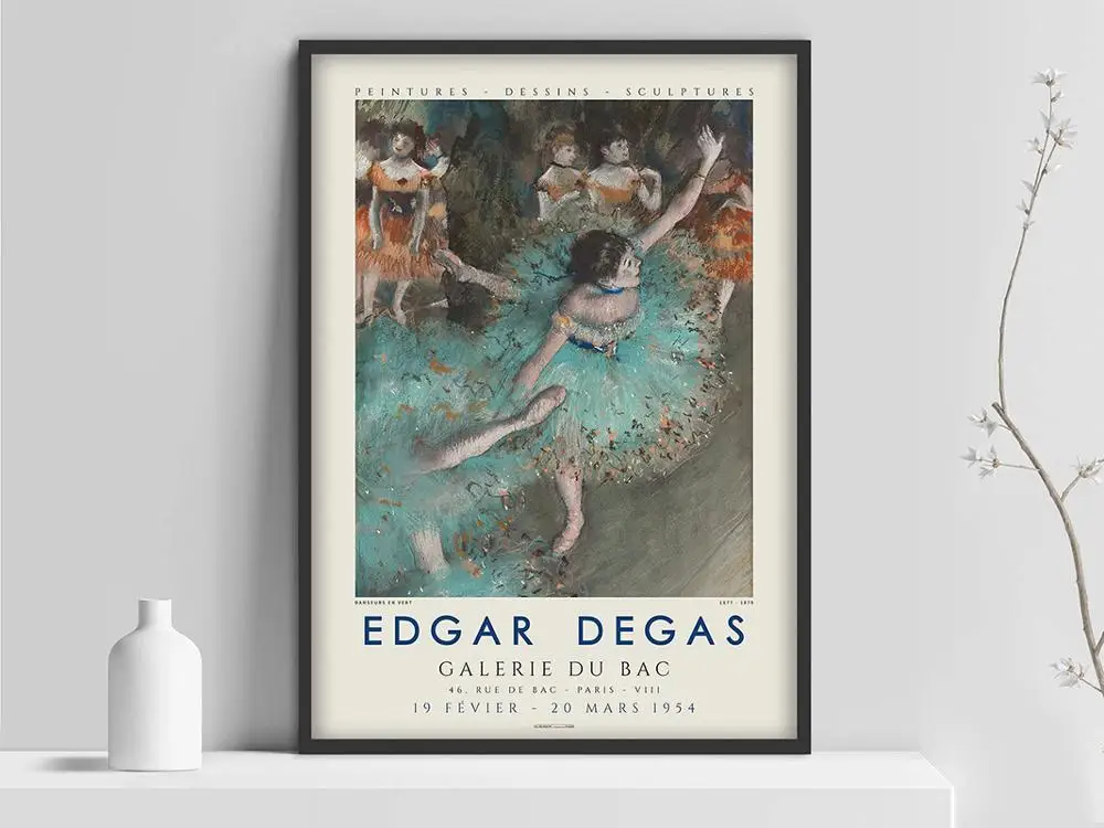 Эдгар дегас, постер на балерины Degas, выставочный постер Degas, балет Degas, музейное искусство, Degas Matisse Exm Ga