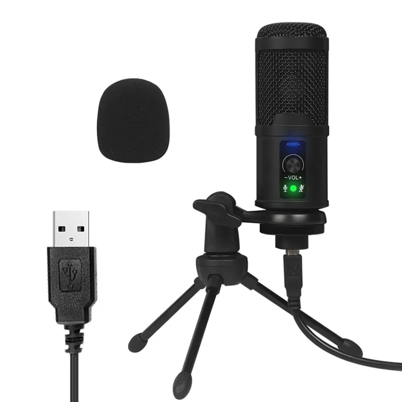 

USB Condenser Microphone Recording Live Desktop Broadcast Set 192KHz/24Bit High Sampling Rate Mic For Laptop PC Computer YouTube