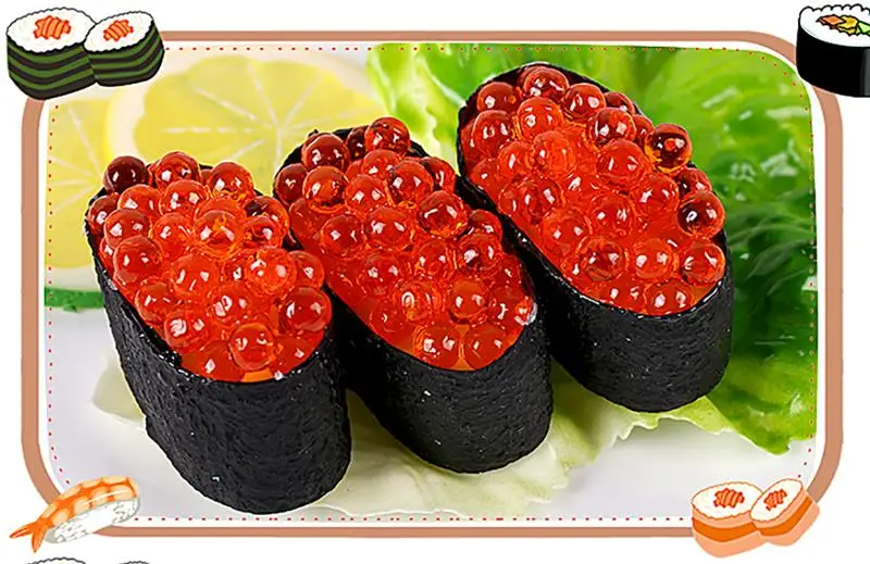 Искусственные декоративные продукты из ПВХ имитация японских суши поддельные