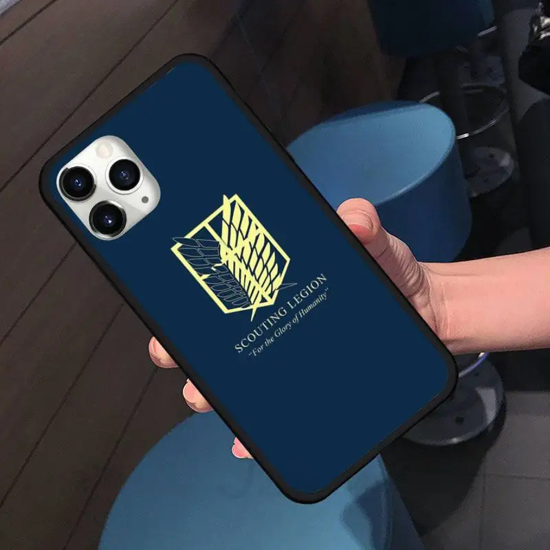 

Anime Japanese attack on Titan Phone Case for iPhone 11 12 pro XS MAX 8 7 6 6S Plus X 5S SE 2020 XR shell cover funda