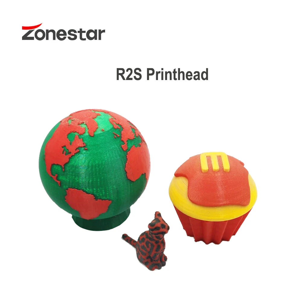 

ZONESTAR New Upgraded Double Color R2S 12V 2-IN-2-OUT HOTEND Double Extruder Printheads 3D Printer Z5 Z8 P802Q