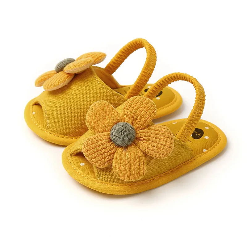 

Newborn Infant Baby Girl Sandals Sunflower Shoes Cute Soft Princess Prewalkers Breathable Shoes Summer