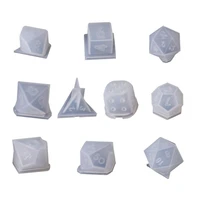 10 pcs new transparent silicone mold decorative crafts uv resin diy dice mould epoxy molds jewelry making moulds sets