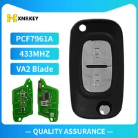 xnrkey 2 buttons 433mhz pcf7961a id46 chip flip remote key for renault clio iii clio 3 kangoo master modus twingo 2006 2016