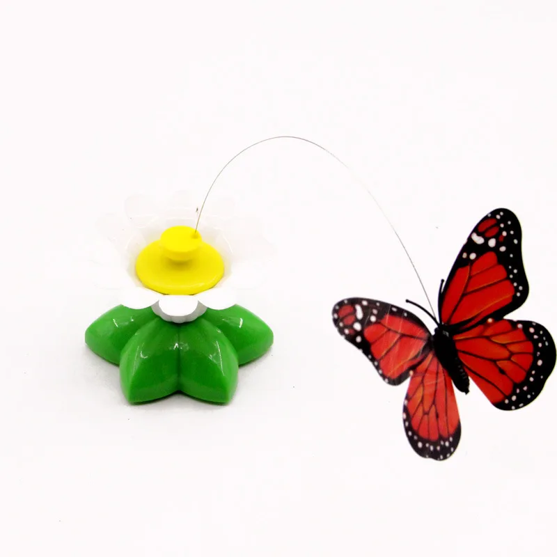 Электрическая игрушка для кошек вращающаяся палочка-бабочка собак забавные