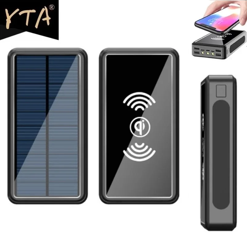 

80000 MAh Solar Power Bank Outdoor Emergency Big Capacity Charger LED Lighting External Battery Pack for Samsung IPhone Xiaomi